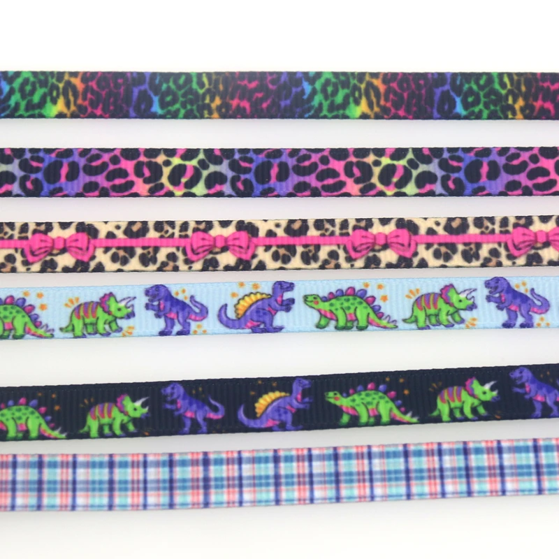 DUWES 3/8'' 50yards Leopard Dinosaur Grid printed grosgrain ribbon Accessory hairbow headwear DIY 9mm Decorations D1548
DUWES 3/8'' 50yards Leopard Dinosaur Grid printed grosgrain ribbon Accessory hairbow headwear DIY 9mm Decorations D1548