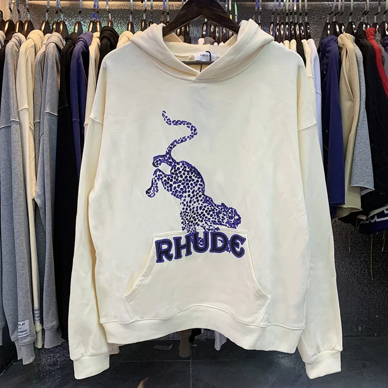RHUDE Hoodies Casual Sweatshirts Leopard Printing Hooded Streetwear Men Women Same Style Fashion Keep warm
RHUDE Hoodies Casual Sweatshirts Leopard Printing Hooded Streetwear Men Women Same Style Fashion Keep warm