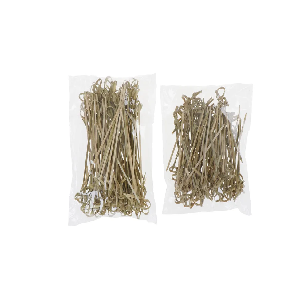 100Pcs Disposable Bamboo Tie Knotted Skewers Twisted Ends Cocktail Food Fruit Picks Fork Sticks Buffet Cupcake Topper
100Pcs Disposable Bamboo Tie Knotted Skewers Twisted Ends Cocktail Food Fruit Picks Fork Sticks Buffet Cupcake Topper