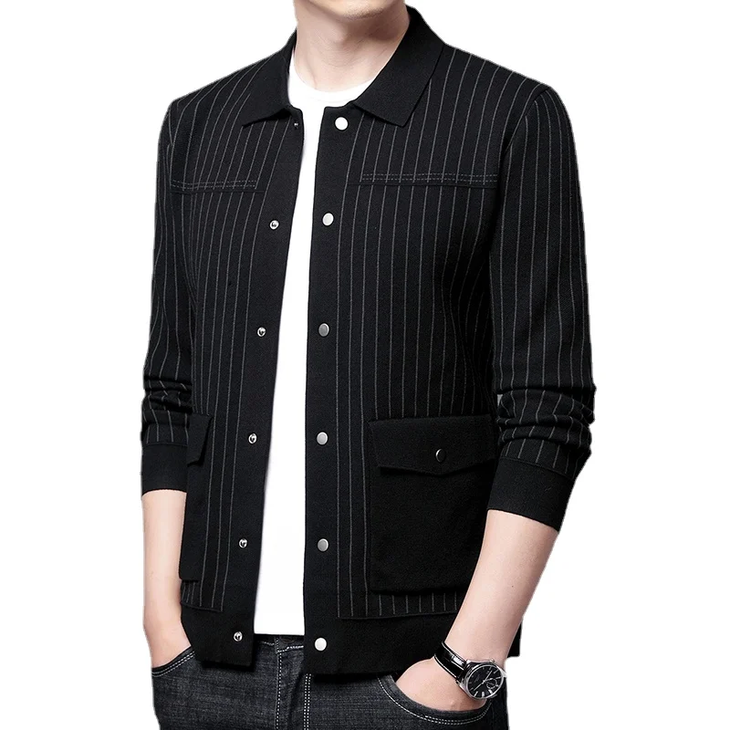 Осенний Новый Полосатый свитер, мужской деловой кардиган, куртка, Повседневный шерстяной свитер
Осенний Новый Полосатый свитер, мужской деловой кардиган, куртка, Повседневный шерстяной свитер
