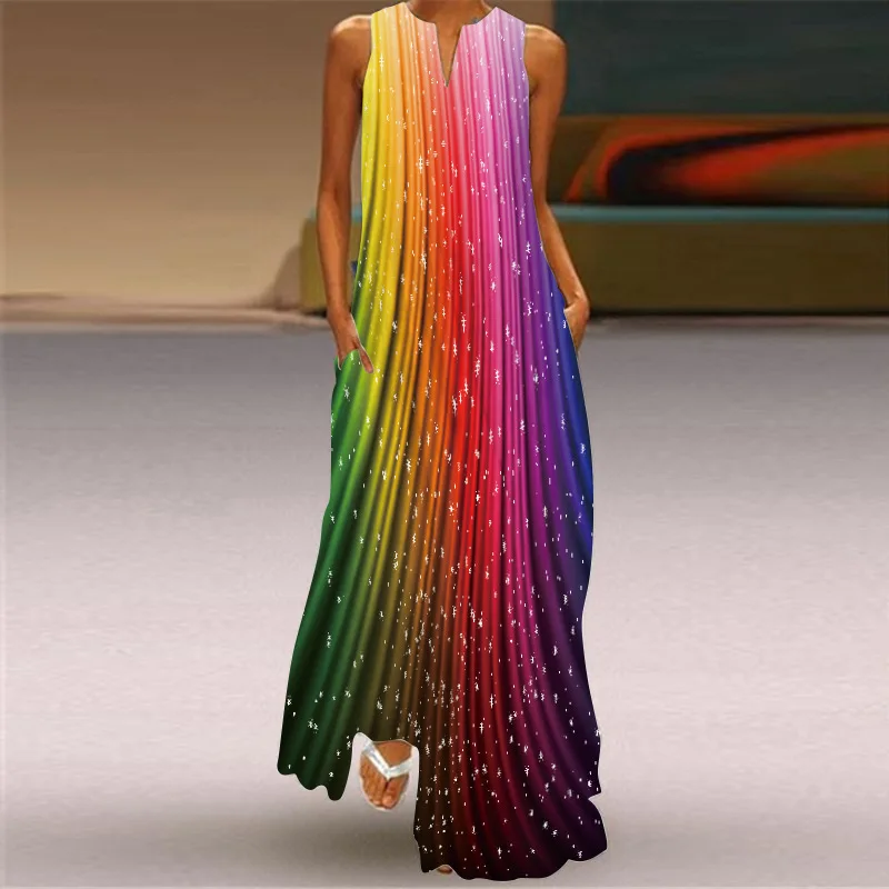 3D Print Maxi Dress Women Summer Holiday Beach Casual Elegant Vintage Dresses New Woman V Neck Sleeveless Party Robe Vestidos
3D Print Maxi Dress Women Summer Holiday Beach Casual Elegant Vintage Dresses New Woman V Neck Sleeveless Party Robe Vestidos