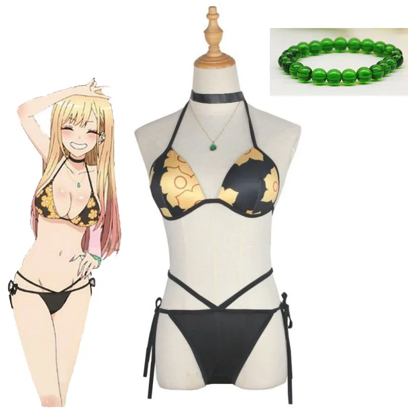 Anime Costume My Dress-Up Darling Kitagawa Marin Cosplay Swimsuits Marin's Bikini and Necklace Bracelet Accessories
Anime Costume My Dress-Up Darling Kitagawa Marin Cosplay Swimsuits Marin's Bikini and Necklace Bracelet Accessories