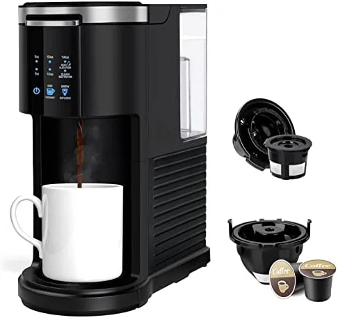 Single Serve Coffee Maker for K-Cup Pod and Ground Coffee, 6 to 14 oz Brew Sizes, 40 oz Removable Water Reservoir, Single Cup Co
Single Serve Coffee Maker for K-Cup Pod and Ground Coffee, 6 to 14 oz Brew Sizes, 40 oz Removable Water Reservoir, Single Cup Co