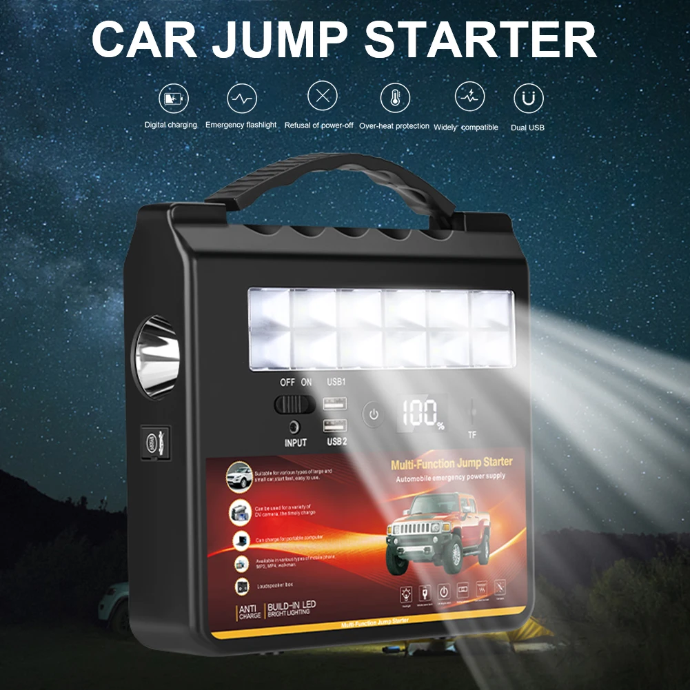 12V Car Jump Starter Booster with Bluetooth-Compatible Speaker 20000W mAh Portable Power Bank Emergency Battery Charger for car
12V Car Jump Starter Booster with Bluetooth-Compatible Speaker 20000W mAh Portable Power Bank Emergency Battery Charger for car