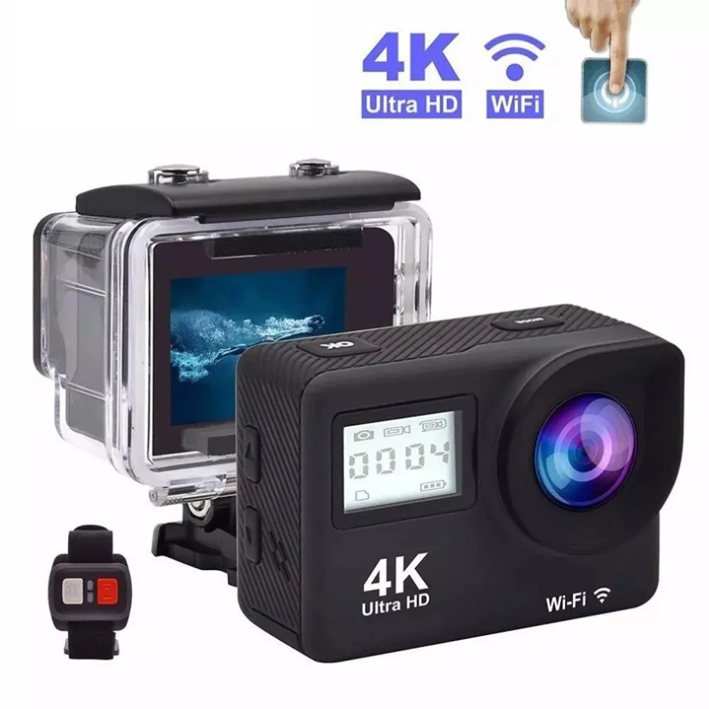4K Ultra HD Action Camera Dual LCD Screen WiFi 12MP 170D Go Waterproof Pro Sport DV Helmet Video Camera With 2.4G Remote Control 
4K Ultra HD Action Camera Dual LCD Screen WiFi 12MP 170D Go Waterproof Pro Sport DV Helmet Video Camera With 2.4G Remote Control
