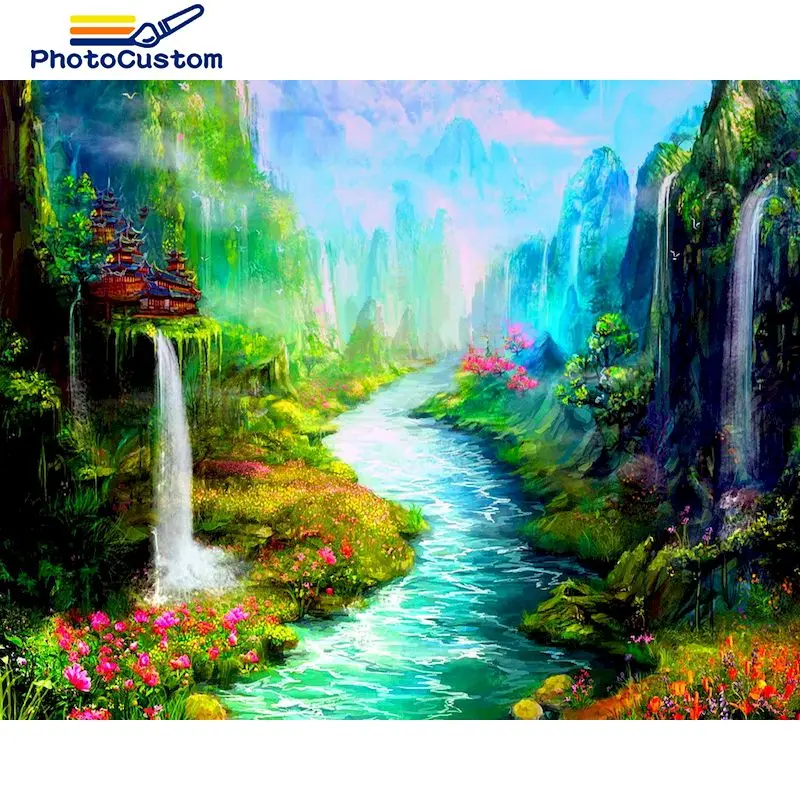 PhotoCustom DIY Frame Paint By Numbers Lake On Canvas Wall Art Acrylic Picture By Numbers Landscape For Living Room
PhotoCustom DIY Frame Paint By Numbers Lake On Canvas Wall Art Acrylic Picture By Numbers Landscape For Living Room