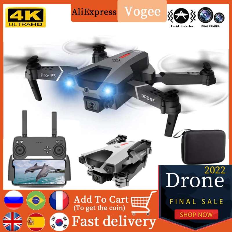 Новый мини-Дрон P5 4K HD Двойная камера 1080P Wi-Fi Fpv HD широкоугольная камера давление воздуха поддерживающий высоту складной Квадрокоптер радиоуп...
Новый мини-Дрон P5 4K HD Двойная камера 1080P Wi-Fi Fpv HD широкоугольная камера давление воздуха поддерживающий высоту складной Квадрокоптер радиоуп...