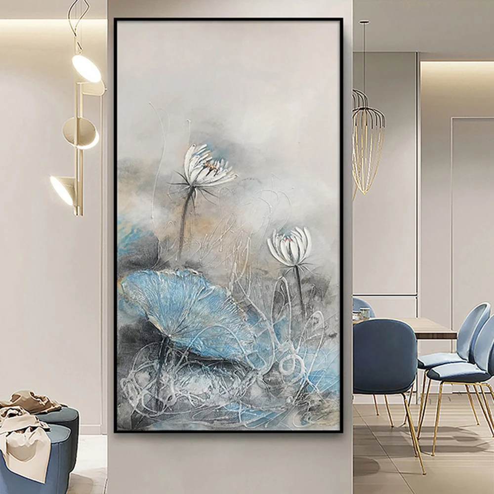 High-End Hand-Painted Lotus Oil Painting Knife Texture Skin Art Home LivingRoom Aisle Bedroom Wall Decor Aesthetic
High-End Hand-Painted Lotus Oil Painting Knife Texture Skin Art Home LivingRoom Aisle Bedroom Wall Decor Aesthetic