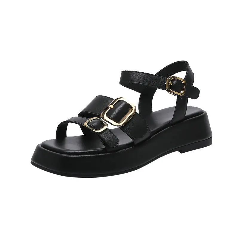 QZYERAI 2022 Rome Women's Sandals Myles Genuine Leather Buckle Slide Sandals Platform Summer Shoes Women Fashion Casual
QZYERAI 2022 Rome Women's Sandals Myles Genuine Leather Buckle Slide Sandals Platform Summer Shoes Women Fashion Casual
