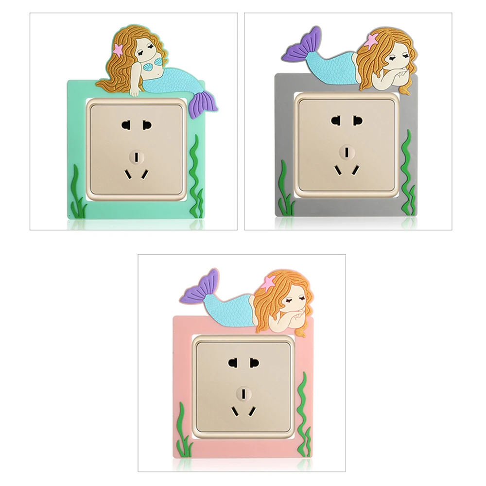 Mermaid Switch Wall Stickers Silicone Luminous Socket Outlet Protective Cover 3D Cartoon Glow in the Dark for Girl Bedroom Decor
Mermaid Switch Wall Stickers Silicone Luminous Socket Outlet Protective Cover 3D Cartoon Glow in the Dark for Girl Bedroom Decor
