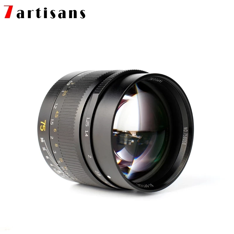 

7 Artisans 75mm F1.25 Portrait Lens Leica M-mount Fixed Focus Camera Lens for photo picture shooting photography accessory