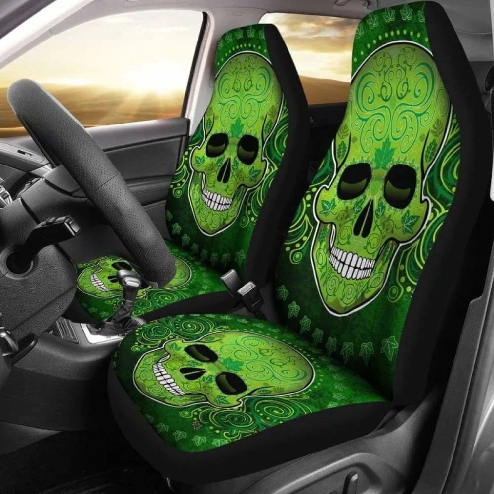 Set 2 Pcs St Patrick Day Skull Car Seat Covers,Pack of 2 Universal Front Seat Protective Cover
Set 2 Pcs St Patrick Day Skull Car Seat Covers,Pack of 2 Universal Front Seat Protective Cover