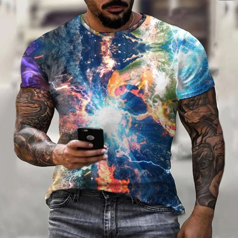 2022 Planet T Shirt Men World Space 3D Print Tshirt Men's New Summer T-shirt Short Sleeve Tops Funny Personality Cool Streetwear
2022 Planet T Shirt Men World Space 3D Print Tshirt Men's New Summer T-shirt Short Sleeve Tops Funny Personality Cool Streetwear