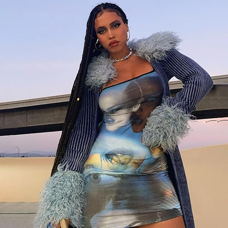 FTS Streetwear Female Clothing Sexy Bodycon Cutout Sling Art Print High Waist Pack Hip Pleated Body Dress For Women
FTS Streetwear Female Clothing Sexy Bodycon Cutout Sling Art Print High Waist Pack Hip Pleated Body Dress For Women