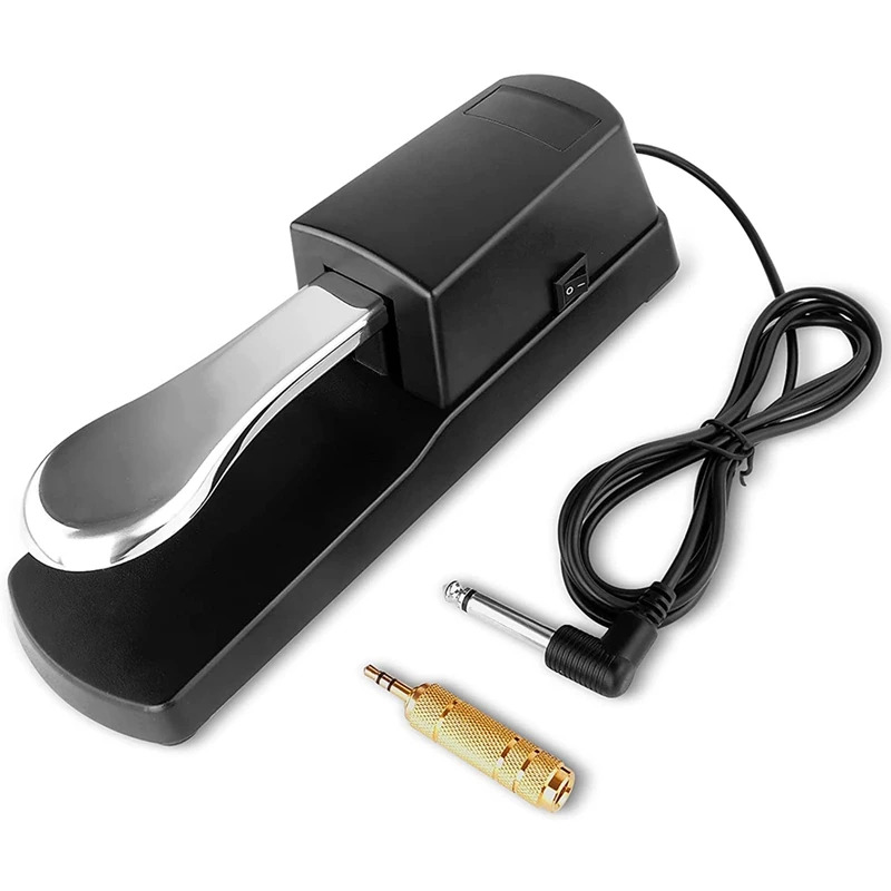 Sustain Pedal For Keyboard, Piano Sustain Pedal Universal Damper Foot Pedal , With 6.35Mm To 3.5Mm Stereo Audio Adapter
Sustain Pedal For Keyboard, Piano Sustain Pedal Universal Damper Foot Pedal , With 6.35Mm To 3.5Mm Stereo Audio Adapter