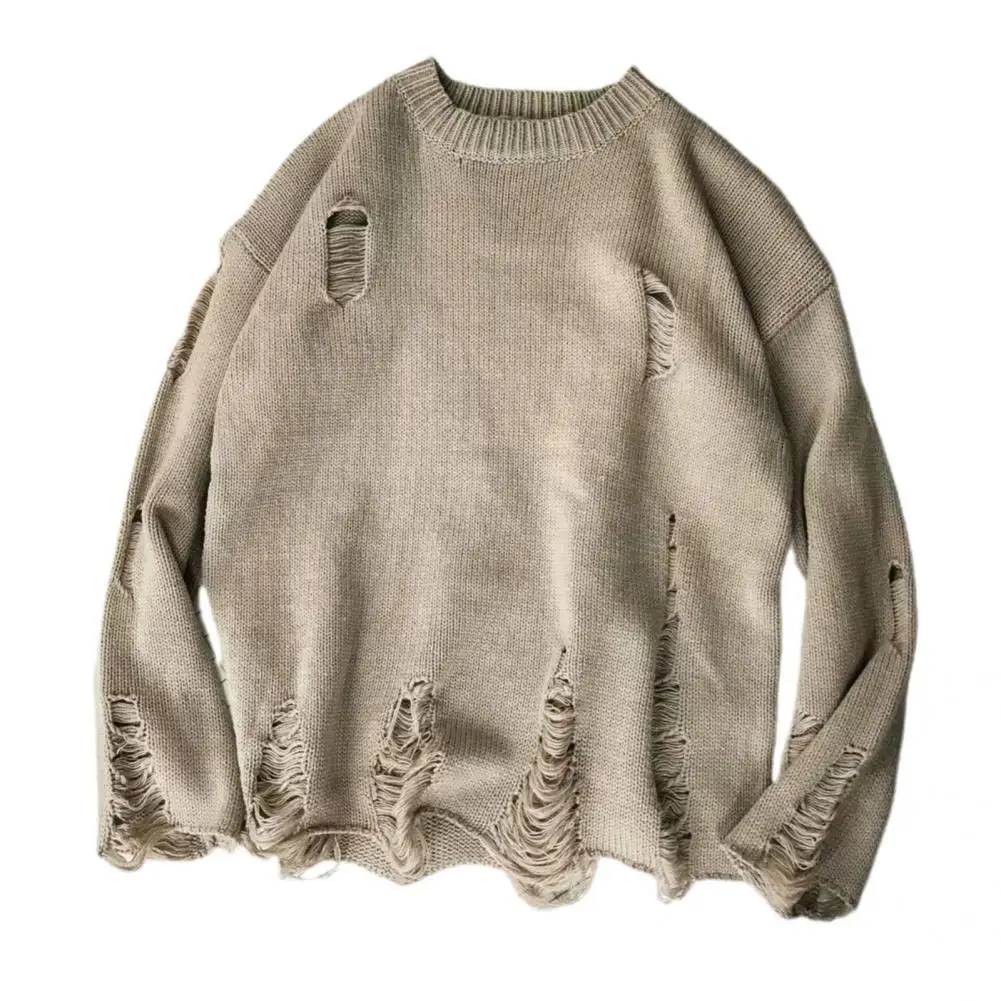 for Daily Wear Solid Color Sweater for Daily Men Ripped O Neck Oversized Couple Wear
for Daily Wear Solid Color Sweater for Daily Men Ripped O Neck Oversized Couple Wear