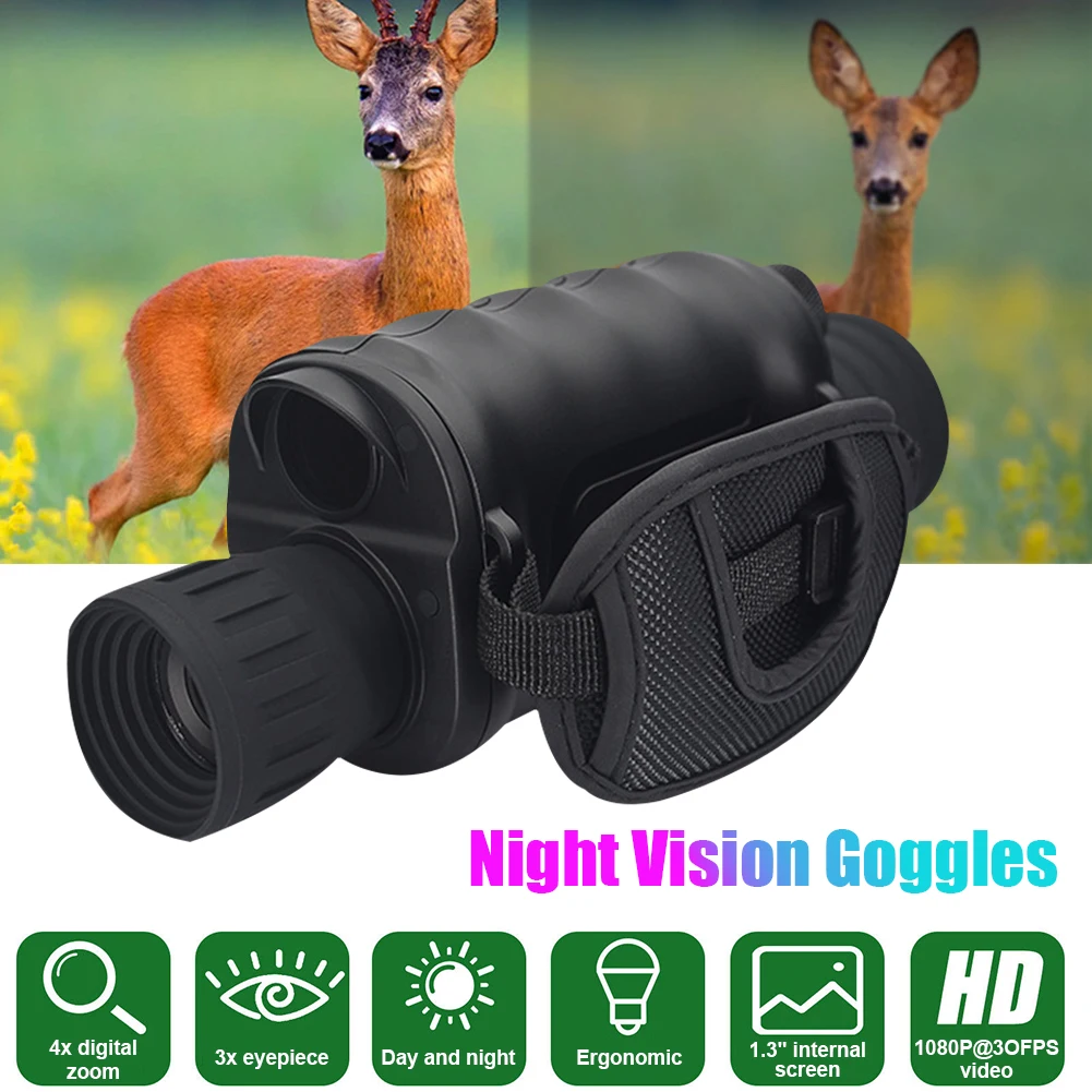 Digital Monocular Night Vision Goggles Digital Zoom 1080P Video Photo Recorder for Outdoor Bird Watching Wildlife Observation
Digital Monocular Night Vision Goggles Digital Zoom 1080P Video Photo Recorder for Outdoor Bird Watching Wildlife Observation