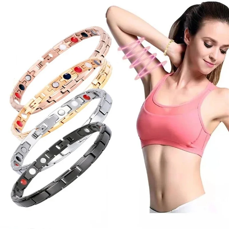 

Trendy Drainage Magnetic Bracelet Magnetic Lymph Detox Slimming Magnetic Therapy Bracelet Health Care Gift for Women Men