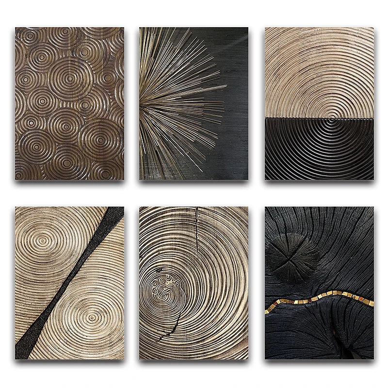 Wood Grain Annual Rings Canvas Painting Abstract Black Golden Posters and Prints Wall Art Pictures for Room Home Cuadros Decor
Wood Grain Annual Rings Canvas Painting Abstract Black Golden Posters and Prints Wall Art Pictures for Room Home Cuadros Decor