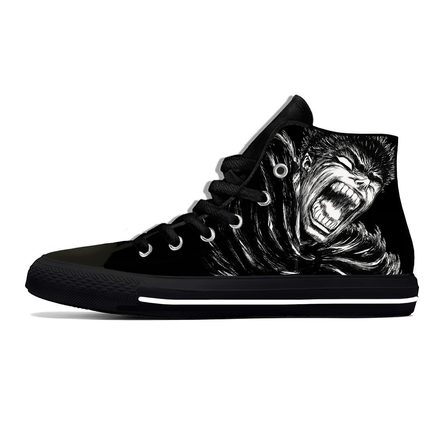 Japanese Anime Manga Berserk Guts Black Swordsman Casual Cloth Shoes High Top Lightweight Breathable 3D Print Men Women Sneakers
Japanese Anime Manga Berserk Guts Black Swordsman Casual Cloth Shoes High Top Lightweight Breathable 3D Print Men Women Sneakers