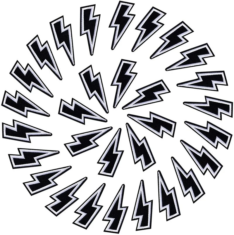 10/20/30 Pcs Black Lightning Iron-on Patch Embroidered DIY Sew on Applique for Clothes Motorcycle Jackets Backpacks Caps Jeans
10/20/30 Pcs Black Lightning Iron-on Patch Embroidered DIY Sew on Applique for Clothes Motorcycle Jackets Backpacks Caps Jeans