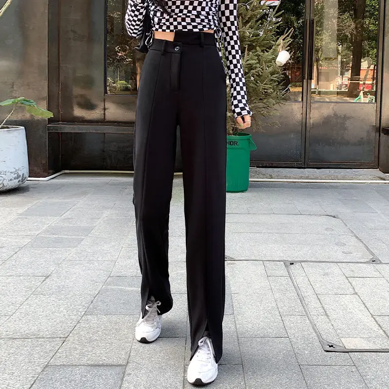 Spring Autumn Suits Pants Women Loose Pants Korean Fashion High Waisted Elegant Office Ladies Classic Straight Trousers A143
Spring Autumn Suits Pants Women Loose Pants Korean Fashion High Waisted Elegant Office Ladies Classic Straight Trousers A143