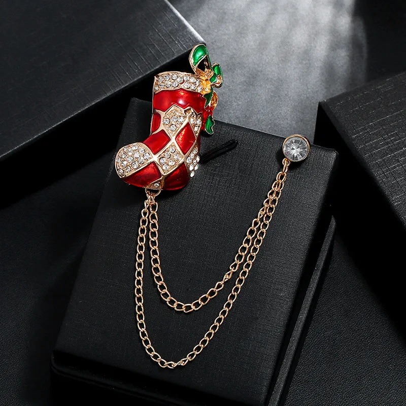 Popular Christmas Ornaments In Europe And America, Cartoon Oil Dripping Diamond Set Boots, Double-layer Chains
Popular Christmas Ornaments In Europe And America, Cartoon Oil Dripping Diamond Set Boots, Double-layer Chains