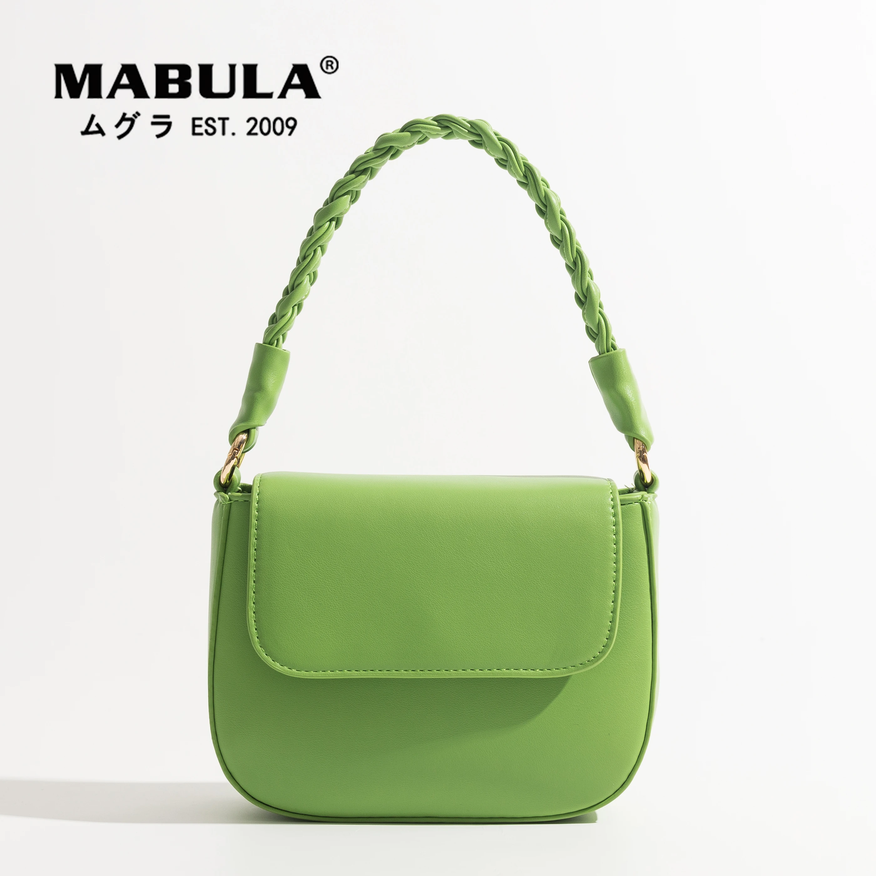 MABULA Plaited Strap Top Handle Purse for Women Pure Green Simple Stylish Leather Flap Crossbody Bag Small Square Tote Handbag
MABULA Plaited Strap Top Handle Purse for Women Pure Green Simple Stylish Leather Flap Crossbody Bag Small Square Tote Handbag