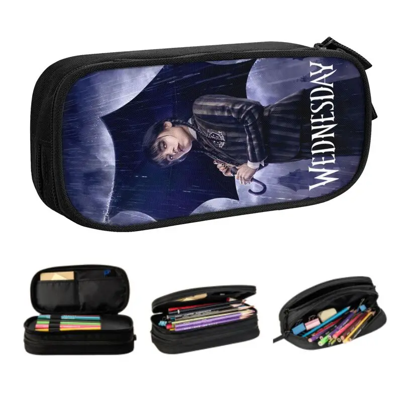 Customized Wednesday Addams Kawaii Pencil Case Boy Girl Large Capacity Comedy Horror TV Pencil Box Students Stationery
Customized Wednesday Addams Kawaii Pencil Case Boy Girl Large Capacity Comedy Horror TV Pencil Box Students Stationery