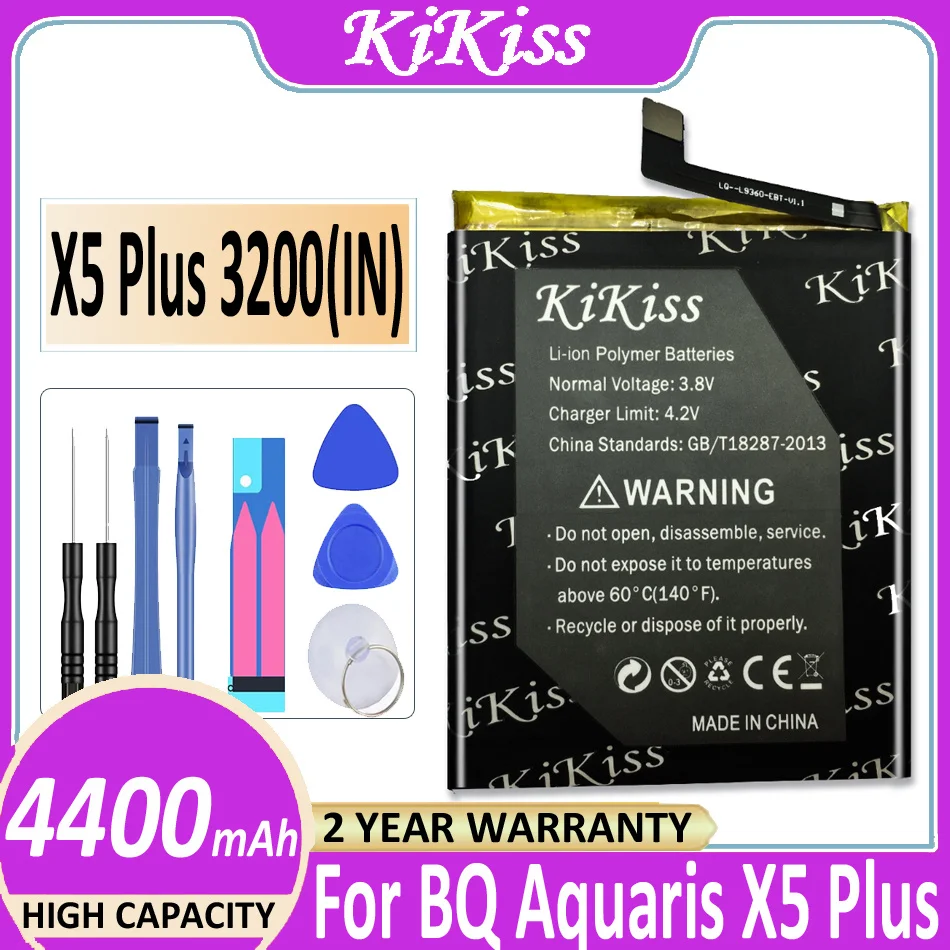 Original KiKiss 100% New 4400mAh Battery for BQ Aquaris X5 Plus Batteries + Free Gfit
Original KiKiss 100% New 4400mAh Battery for BQ Aquaris X5 Plus Batteries + Free Gfit