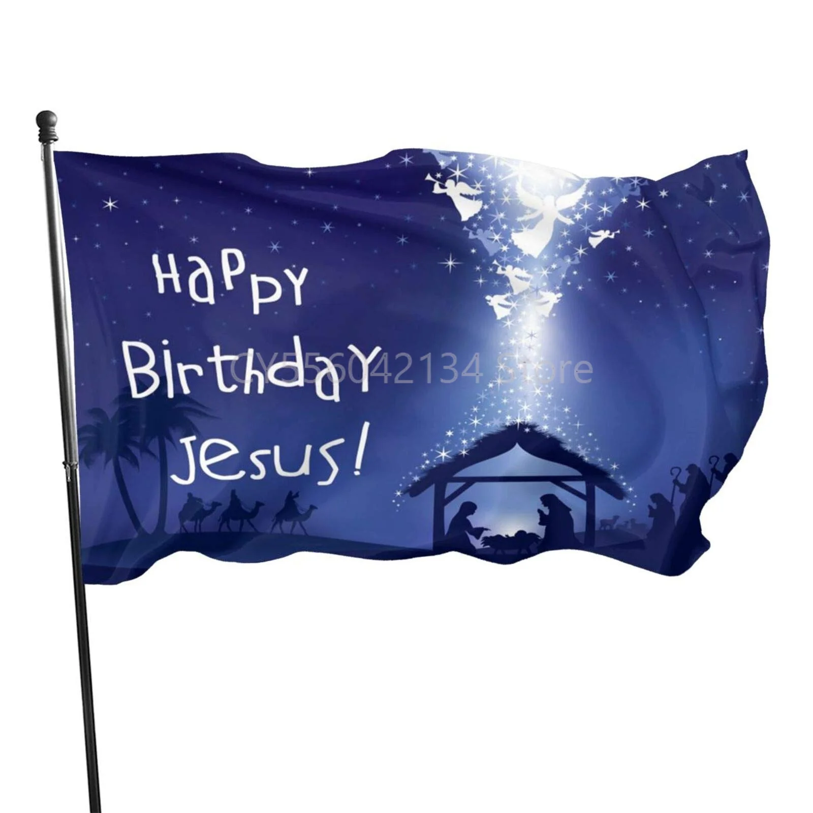 Happy Birthday Jesus Merry Christmas Jesus Outdoor Garden Banner Flag Polyester Flag Vivid Color and UV Fade Resistant
Happy Birthday Jesus Merry Christmas Jesus Outdoor Garden Banner Flag Polyester Flag Vivid Color and UV Fade Resistant