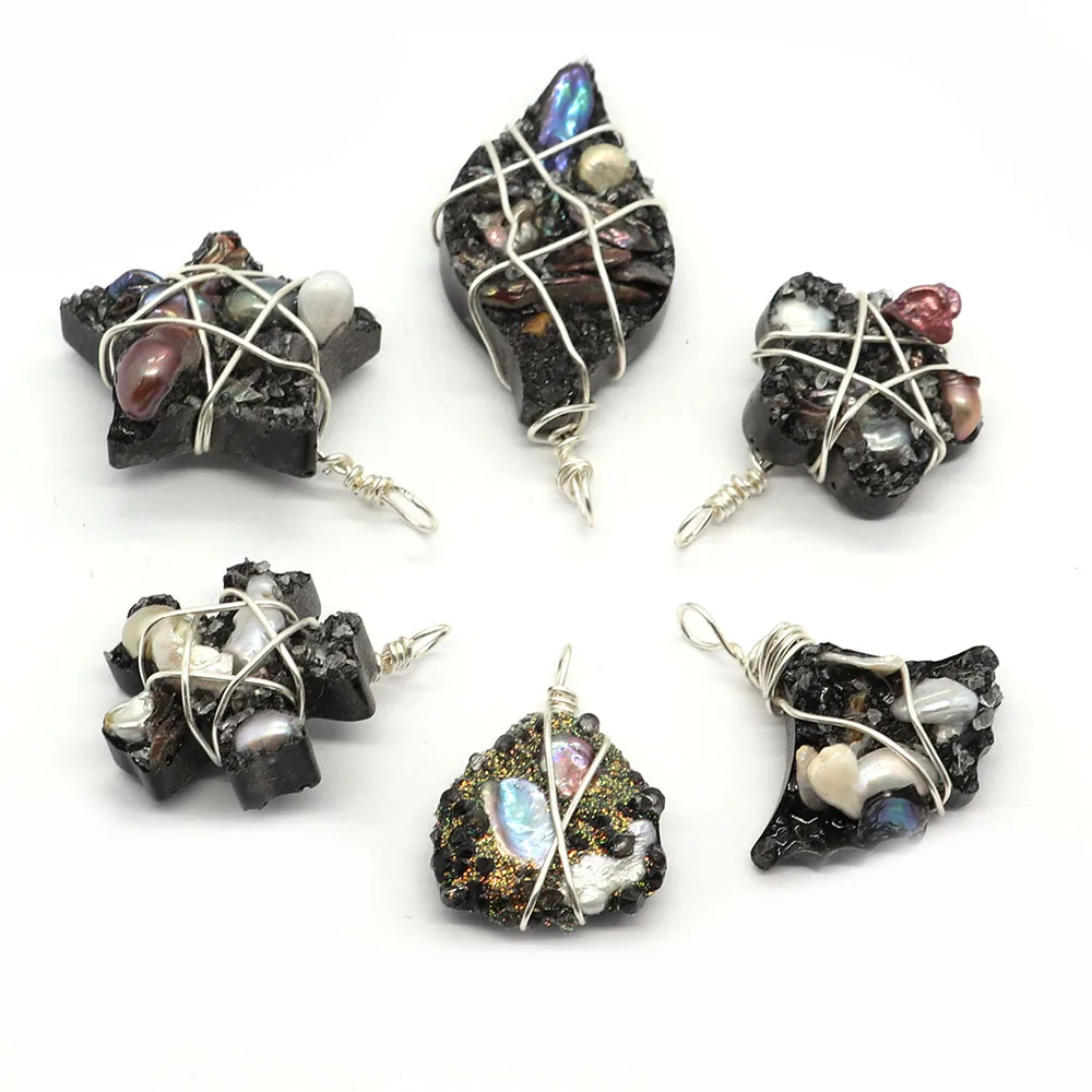 Resin Inlaid Crystal Pentagram Round Pendant For DIY Making Charm Jewelry Men's and Women's Necklace Earrings Accessories
Resin Inlaid Crystal Pentagram Round Pendant For DIY Making Charm Jewelry Men's and Women's Necklace Earrings Accessories