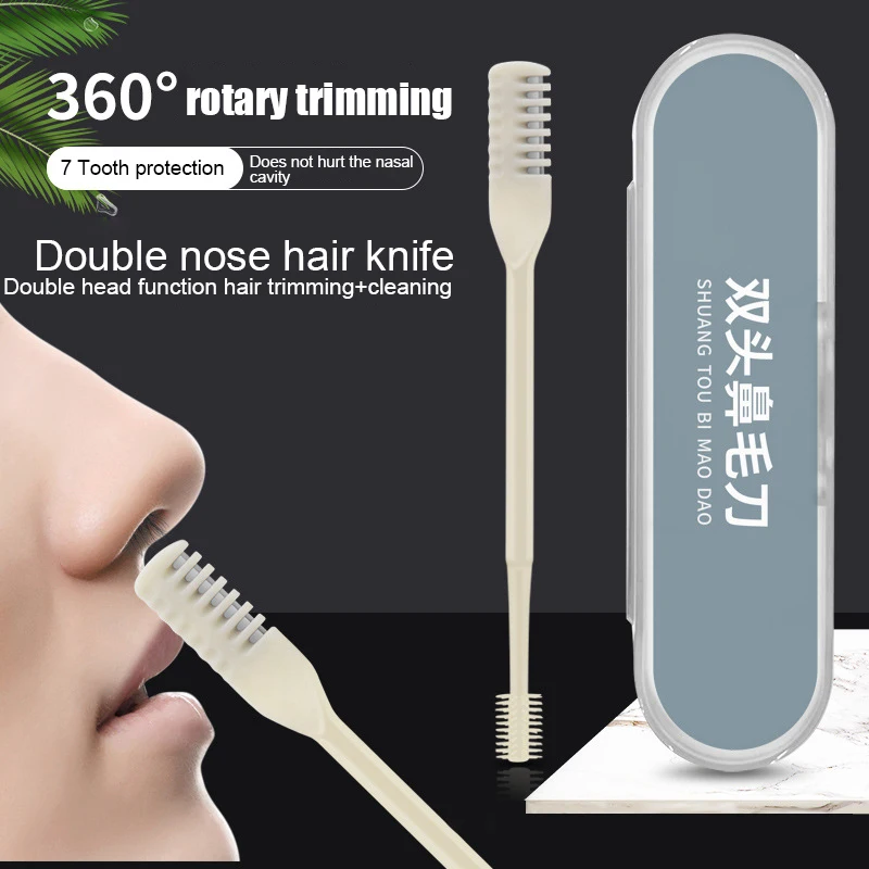 360 Degree Rotating Double Head Nose Hair Trimmer Nose Hair Removal Trimming Washable Portable Nose Ear Hair Trimmer Tools
360 Degree Rotating Double Head Nose Hair Trimmer Nose Hair Removal Trimming Washable Portable Nose Ear Hair Trimmer Tools