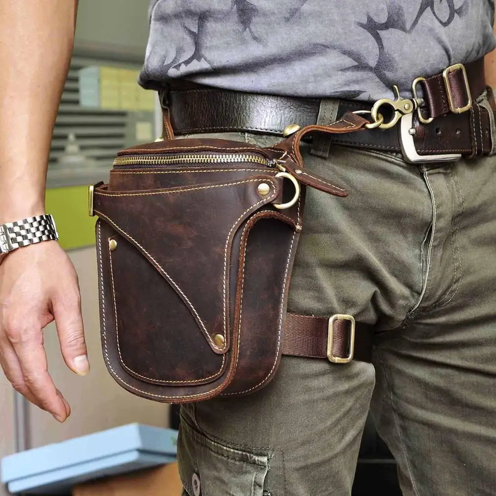 Unisex Retro Crazy Horse Thick Leather 7" Motorcycle Riding Drop Leg Bag Design Travel Fanny Belt Waist Pack Case Pouch
Unisex Retro Crazy Horse Thick Leather 7" Motorcycle Riding Drop Leg Bag Design Travel Fanny Belt Waist Pack Case Pouch