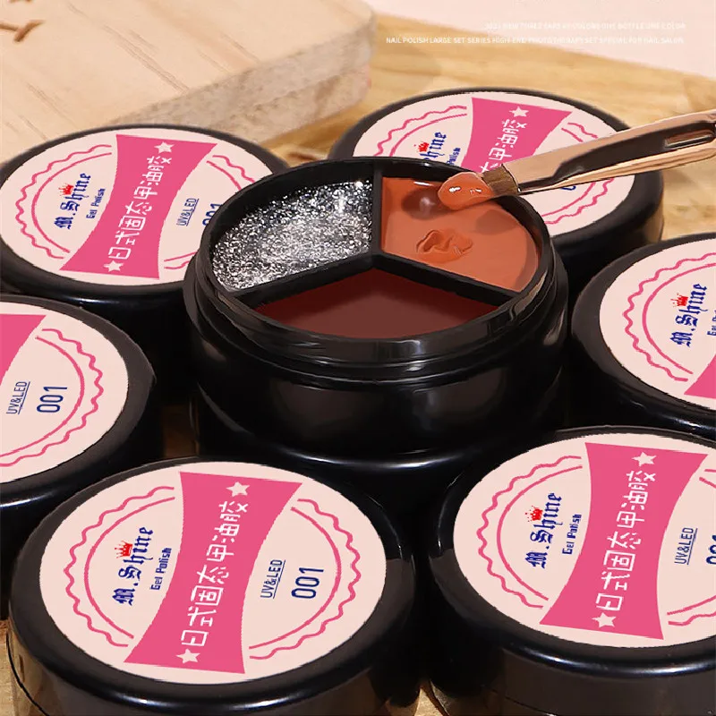 Three-Color Japanese Solid Glue Painted Canned UV Polish Solid Cream Glue for Nail Beauty Shop
Three-Color Japanese Solid Glue Painted Canned UV Polish Solid Cream Glue for Nail Beauty Shop