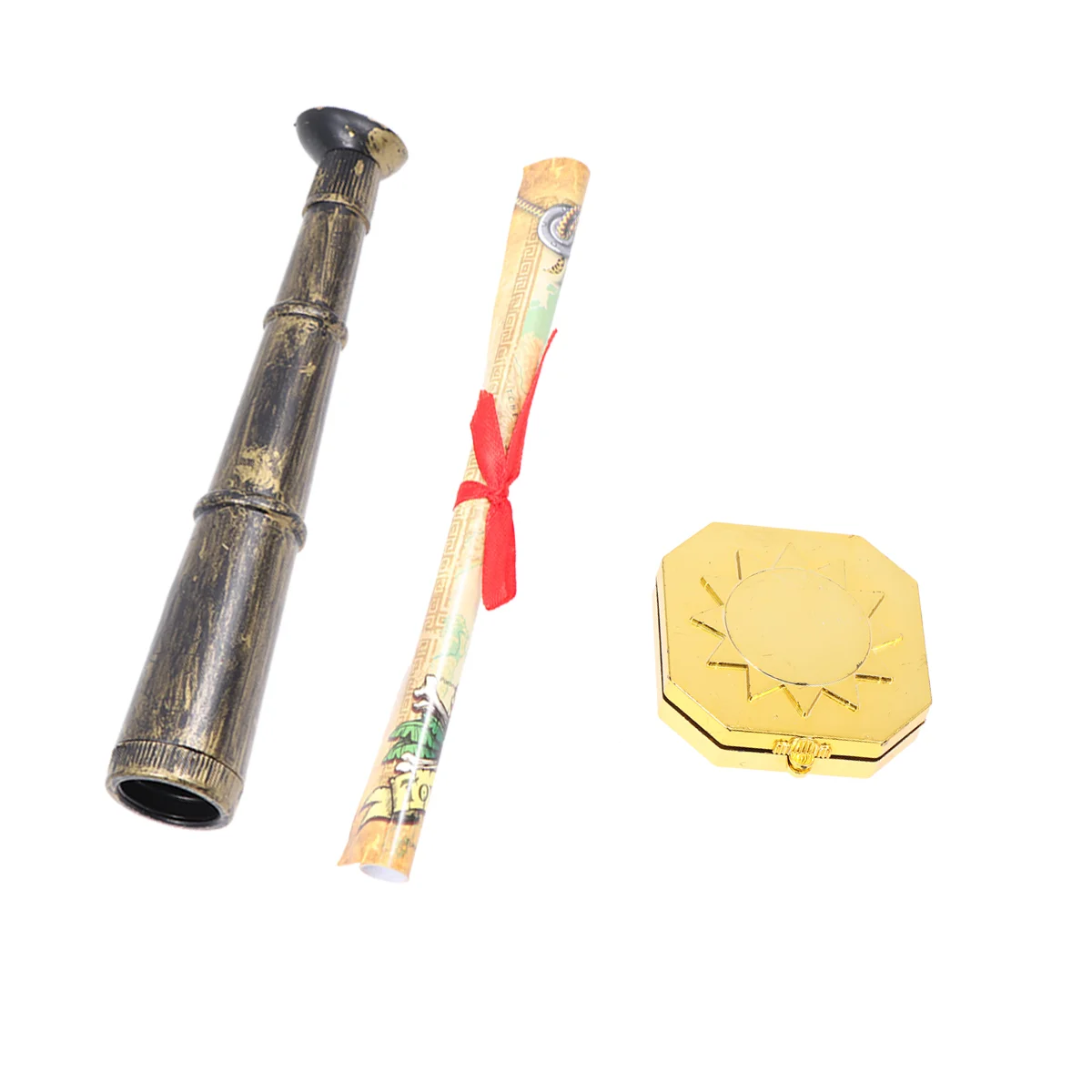 3Pcs Pirate Pretend Toys Set, Pirate Party Favors Set Including Handheld, Electroplating Compass and Map| Props Party Decors
3Pcs Pirate Pretend Toys Set, Pirate Party Favors Set Including Handheld, Electroplating Compass and Map| Props Party Decors