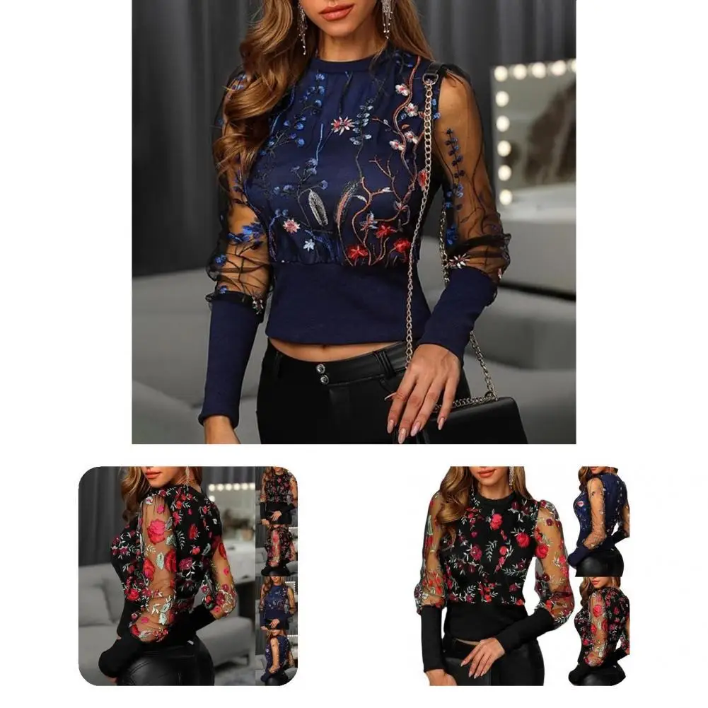 Women Top Elegant Polyester Easy Match Floral Pattern Long Sleeve Women Top Women Blouse for Daily
Women Top Elegant Polyester Easy Match Floral Pattern Long Sleeve Women Top Women Blouse for Daily
