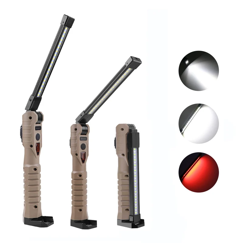 Rechargeable Foldable Cordless Portable Magnetic180 Double-sided red and white LED FlashlightCar Repair Inspection Light
Rechargeable Foldable Cordless Portable Magnetic180 Double-sided red and white LED FlashlightCar Repair Inspection Light