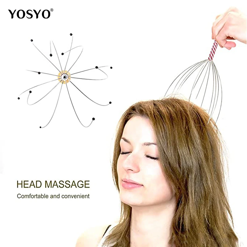 

Head Massager Neck Relax Massage Octopus Scalp Stress Relax Whole Body Spa Promote Blood Circulation Eliminate Muscle Tension