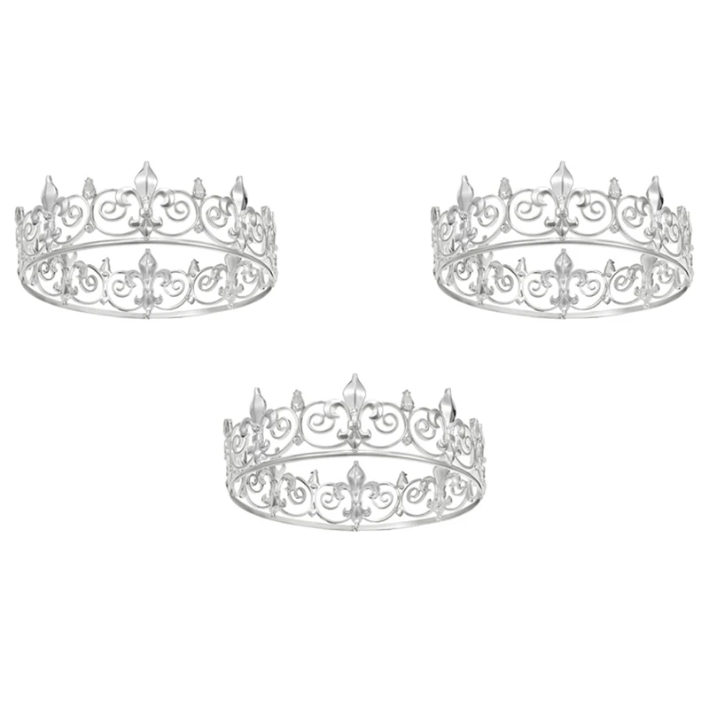 3X Royal King Crown For Men - Metal Prince Crowns And Tiaras, Full Round Birthday Party Hats,Medieval (Silver Colour)
3X Royal King Crown For Men - Metal Prince Crowns And Tiaras, Full Round Birthday Party Hats,Medieval (Silver Colour)