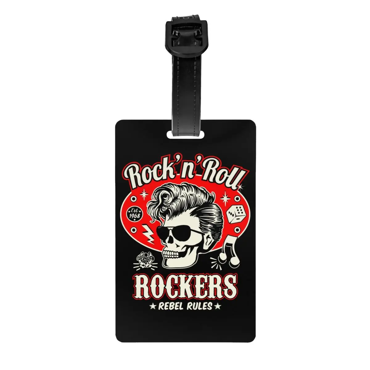 

Rockabilly рок-н-ролл Череп кости рокеры багажная бирка для чемоданов забавные багажные бирки Личная Обложка идентификационная этикетка