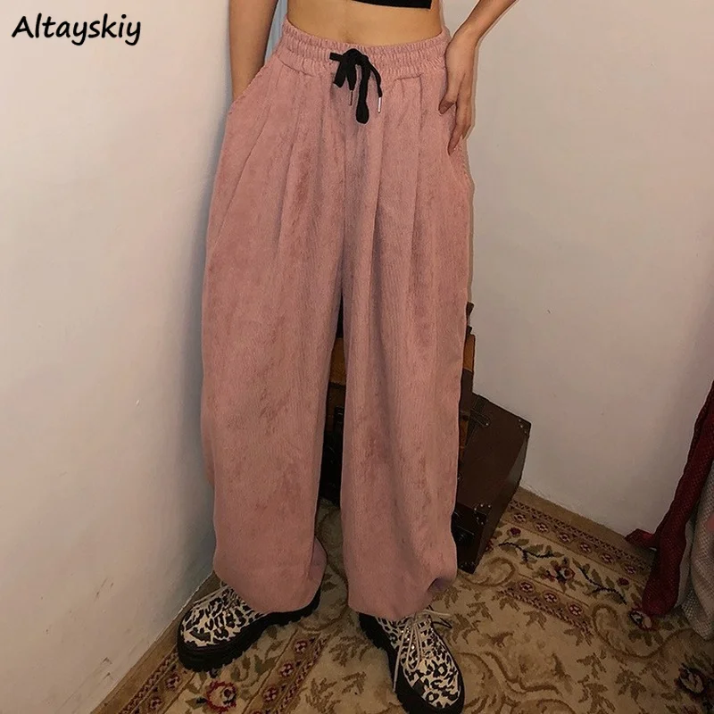 Corduroy Casual Pants Women Spring Wide Leg Trousers High Waist Design Harajuku All-match Baggy Hot Sale Korean Style Fashion BF
Corduroy Casual Pants Women Spring Wide Leg Trousers High Waist Design Harajuku All-match Baggy Hot Sale Korean Style Fashion BF