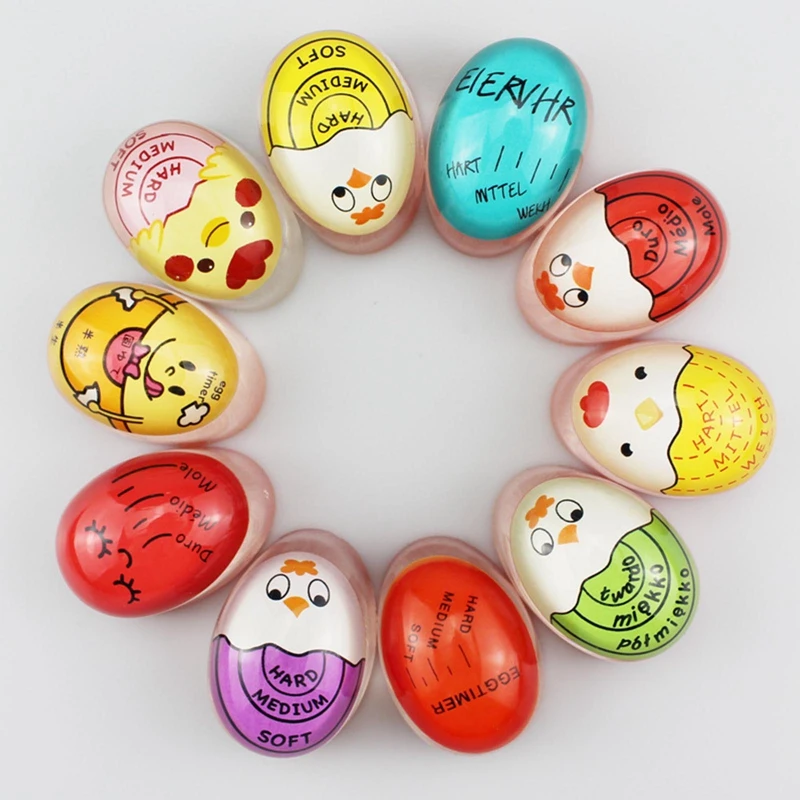 

Creative Egg Timer Kitchen Accessories Color Changing Timer Boiled Eggs Cooking Eco-Friendly Resin Eggs Boiling Timer