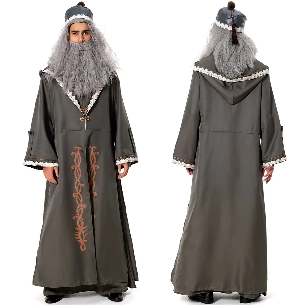Albus Dumbledore Cosplay Costume Adult Robe Cloak Hat Outfit Full Set Halloween Carnival Costume
Albus Dumbledore Cosplay Costume Adult Robe Cloak Hat Outfit Full Set Halloween Carnival Costume