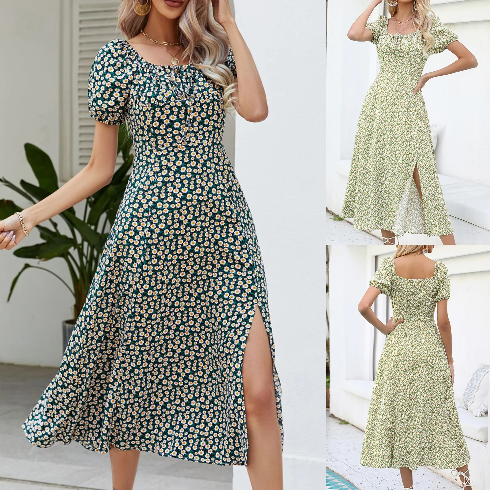 Летнее пляжное платье с вырезом лодочкой, длинное платье с квадратным вырезом и пышными рукавами, элегантное пикантное праздничное платье с цветочным принтом и открытой спиной для девушек
Летнее пляжное платье с вырезом лодочкой, длинное платье с квадратным вырезом и пышными рукавами, элегантное пикантное праздничное платье с цветочным принтом и открытой спиной для девушек