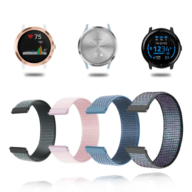 20mm 22mm Strap For Garmin Vivoactive 3 4 Band Venu 2 SQ Forerunner 645 245 Bracelet Nylon Loop Wristband amazfit GTS GTR 2 3 4
20mm 22mm Strap For Garmin Vivoactive 3 4 Band Venu 2 SQ Forerunner 645 245 Bracelet Nylon Loop Wristband amazfit GTS GTR 2 3 4