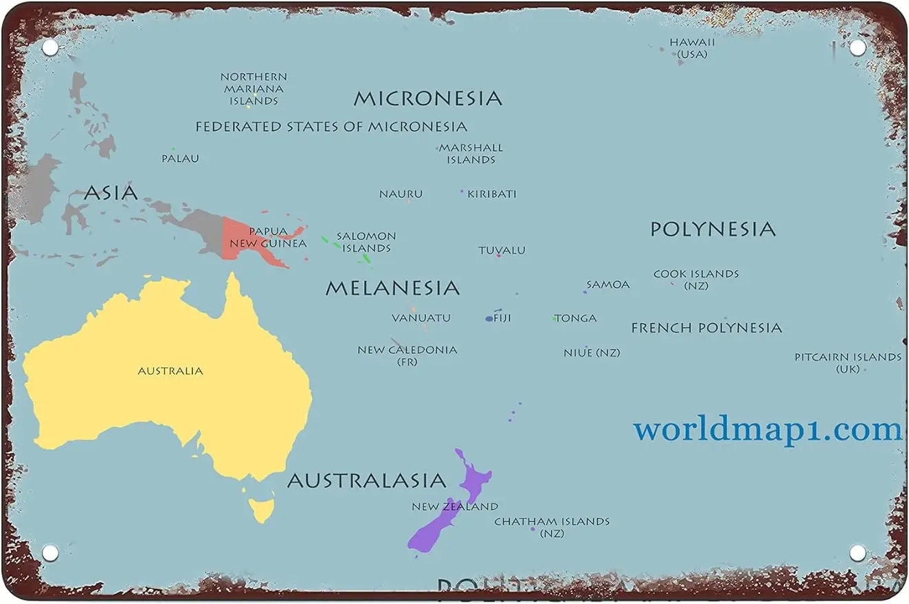 Oceania Map Funny Vintage Decor For Home Bar Room Diner Garage Kitchen, nostalgic Retro metal Funny sign 8x12inch gift
Oceania Map Funny Vintage Decor For Home Bar Room Diner Garage Kitchen, nostalgic Retro metal Funny sign 8x12inch gift