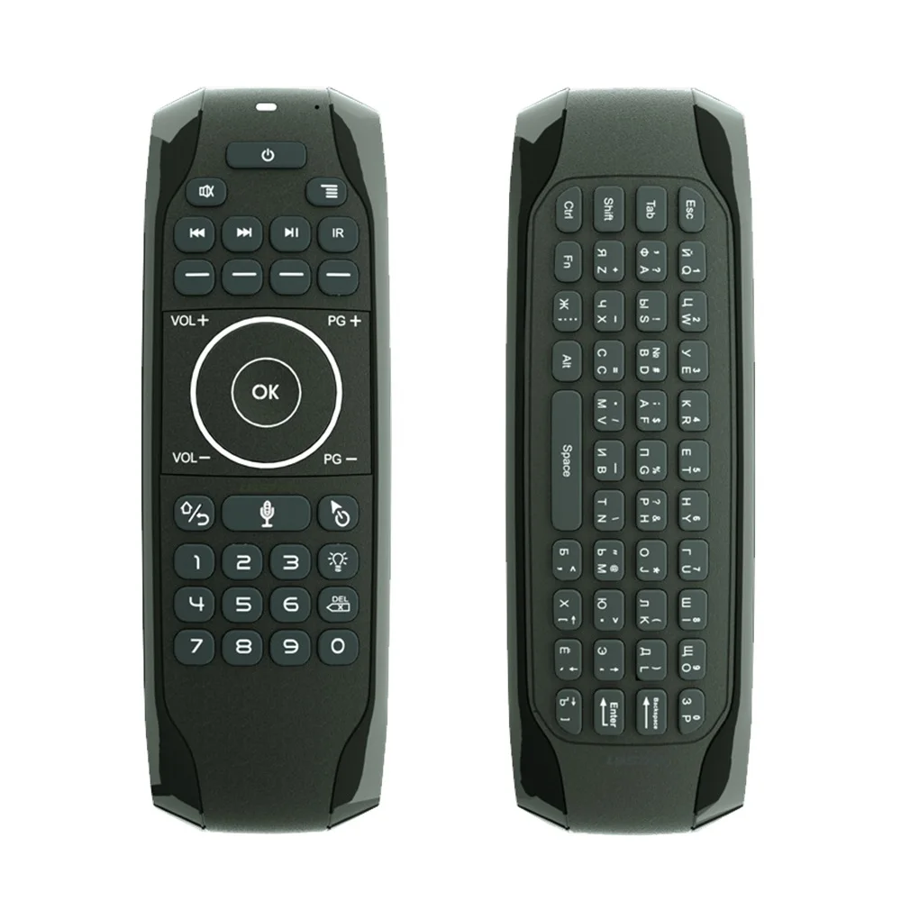Russian Mini keyboard G7V Backlit Voice Search Smart Air Mouse Gyroscope IR Learning 2.4G Wireless remote for Android TV BOX
Russian Mini keyboard G7V Backlit Voice Search Smart Air Mouse Gyroscope IR Learning 2.4G Wireless remote for Android TV BOX