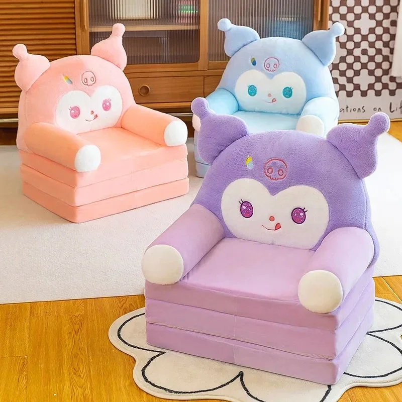 Sanrio Kawaii Kuromi складной диван мультяшное детское сиденье мультяшный спальный