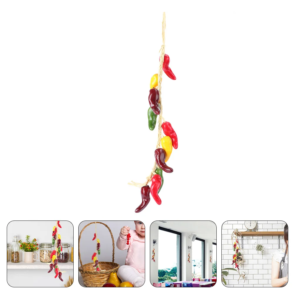 Pepper Artificial Fake Vegetable Hanging String Chili Decor Vegetables Simulation Garland Strings Peppers Prop Pendant
Pepper Artificial Fake Vegetable Hanging String Chili Decor Vegetables Simulation Garland Strings Peppers Prop Pendant